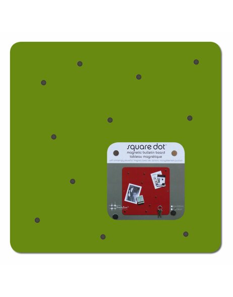 38 cm Magnetic wall SQUARE DOT in green