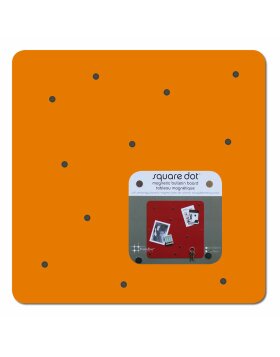 Quadratische Magnetwand SQUARE DOT in orange