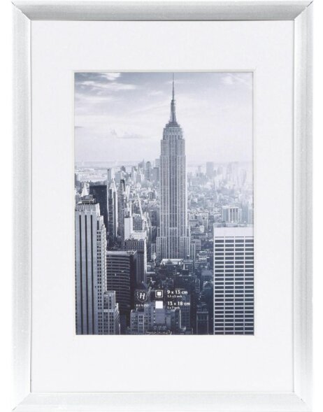 Cadre photo alu 13x18 cm Manhattan argent&eacute;