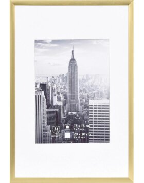 20x30 cm cadre photo aluminium Manhattan en or