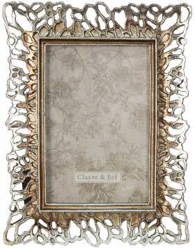 Clayre & Eef 2f0932 Photo frame silver color 17x2x22 cm - 10x15 cm