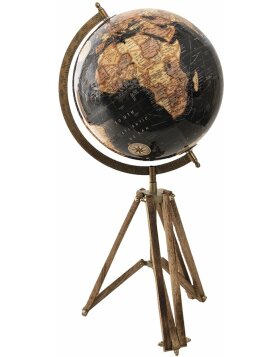 Clayre &amp; Eef 50543 Globe Deco Nero, Giallo 28x26x55 cm