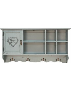 Clayre &amp; Eef 5h0571 Wall cabinet blue 80x15x40 cm