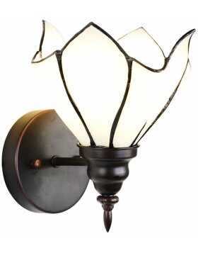 Clayre & Eef 5ll-6187 Tiffany Wall Lamp Beige, Brown 23x17x19 cm E27-max 1x40W