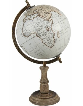 Clayre & Eef 64929 Globe Deco Grigio, Marrone 22x22x37 cm