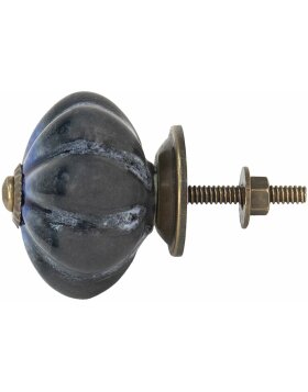 Clayre en Eef 65022 Deurknop Blauw &oslash; 4 cm