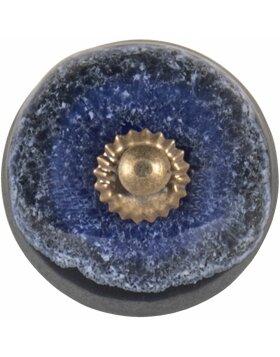 Clayre en Eef 65024 Deurknop Blauw &oslash; 4 cm