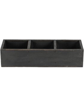 Clayre &amp; Eef 6H1987Z Pudełko drewniane czarne 33x12x7 cm