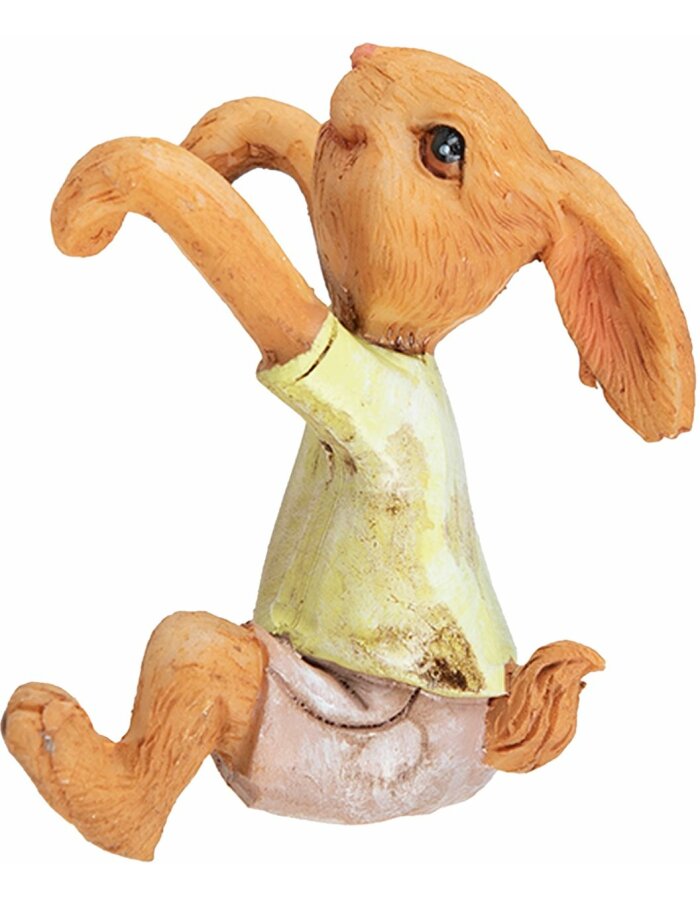 Dekofigur Rabbit Wood Photo Print Table Decoration Rabbit Cottage Easter Animal Figure 