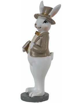 Clayre &amp; Eef 6pr3570 Deco Rabbit Beige, White 5x5x15 cm