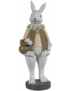 Clayre &amp; Eef 6pr3583 Deco Rabbit Beige, White 10x8x25 cm