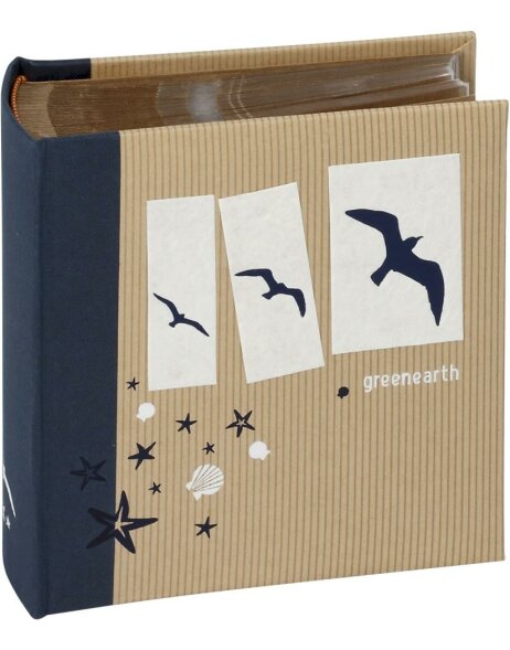 Greenearth Album &agrave; pochettes 100 photos 10x15 cm bleu