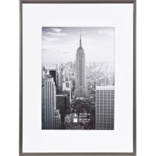 30x40 cm Bilderrahmen Aluminium Manhattan in stahl-grau