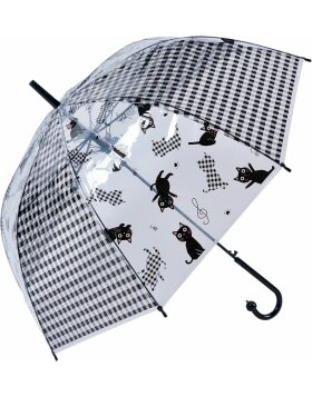Juleeze JZUM0055Z Regenschirm Erwachsene Ø 60 cm Schwarz Kunststoff Katzen