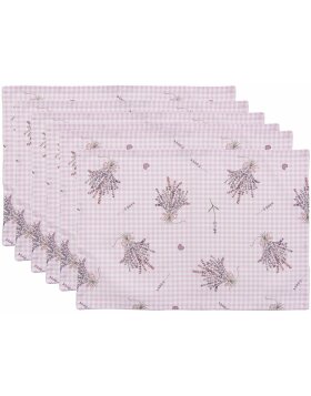 Clayre &amp; Eef lag40 placemats (set of 6) 48x33 cm