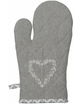 Clayre & Eef lyh44 oven gloves gray 16x30 cm