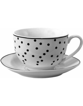 Clayre &amp; Eef Coffee cup with saucer White, Black...