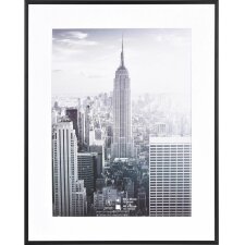 Henzo Alurahmen Manhattan schwarz 40x50 cm mit Passepartout 30x40 cm