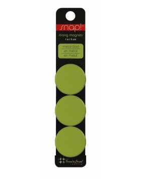 SNAP COLOR 3er Packung Magnete in grün 3 cm