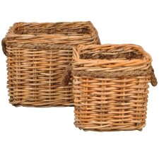 ADALIZ SET de 2 cestas de madera