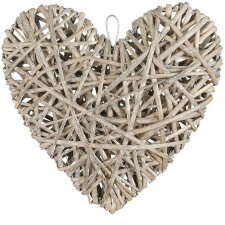 Heart pendant 30x23 cm made of rattan