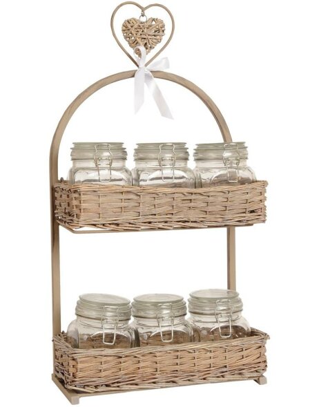 Basket with stand and glasses