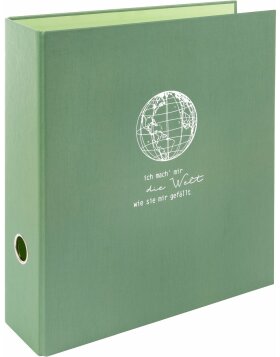 Goldbook Folder A4 cheeky free moss green The World 28,5x32x8 cm
