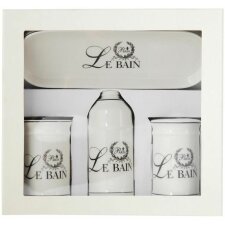 LE BAIN 4-częściowy zestaw akcesoriów łazienkowych biały