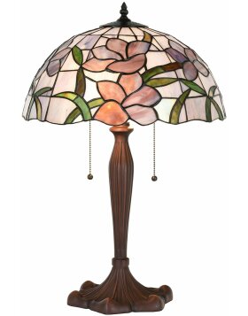 Clayre & Eef 5LL-1202 Table Lamp Tiffany Ø 40x60 cm E27-max 2x60W Pink