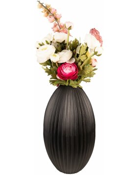 Clayre & Eef 65090 Vaso da decorazione Ø 24x39 cm Nero