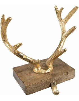 Clayre & Eef 65142 Christmas Stocking Holder Antlers 21x13x21 cm