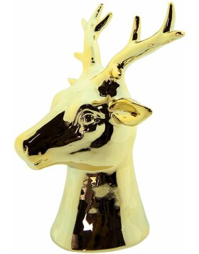 Clayre & Eef 6CE1501 Decoration Reindeer 15x12x19 cm Gold Coloured