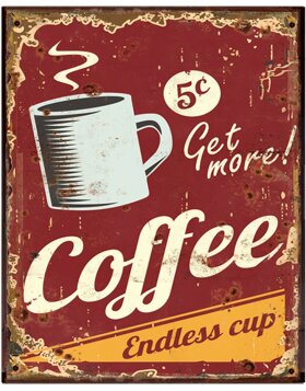 Clayre &amp; Eef 6Y5095 Text Sign 25x1x33 cm Red Coffee