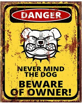 Clayre &amp; Eef 6Y5117 Text Sign 20x1x25 cm Yellow Dog