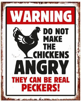 Clayre &amp; Eef 6Y5147 Text Sign 20x1x25 cm Red Chicken
