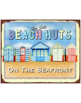 Clayre &amp; Eef 6Y5161 Text Sign 25x1x20 cm Blue Beach Huts