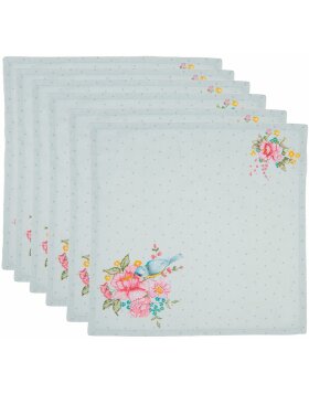 Clayre & Eef CHB43 Fabric Napkins (6 Pieces) 40x40 cm Green