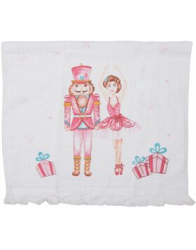 Clayre &amp; Eef CTPNC Guest Towel 40x66 cm White - Pink