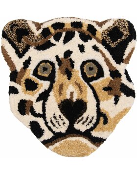 Clayre &amp; Eef FOR0024 Foot Rug Tiger 35x35x2 cm Brown