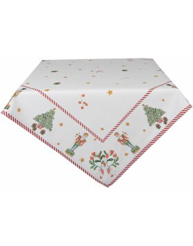 Clayre &amp; Eef HLC01 Nappe 100x100 cm brun - rouge