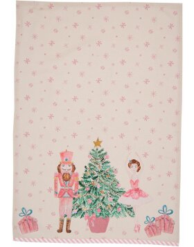 Clayre & Eef PNC42C Kitchen Towel 50x70 cm Beige - Pink