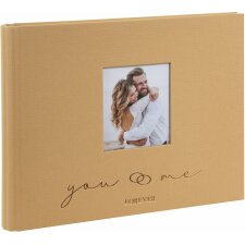 Gold Book Foto gastenboek voor altijd bruin 29x23 cm 50 witte paginas