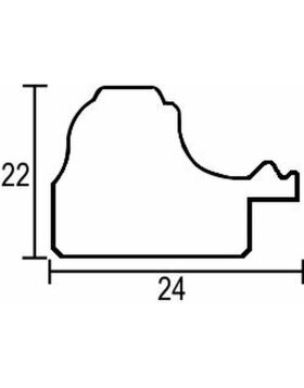 Effect Holz-Barockrahmen Profil 37 weiß 13x18 cm Antireflexglas
