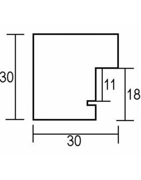 Effect Holz-Bilderrahmen Profil 52 dunkelbraun 59,4x84,1...