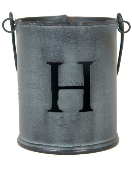 Iron bucket letter h