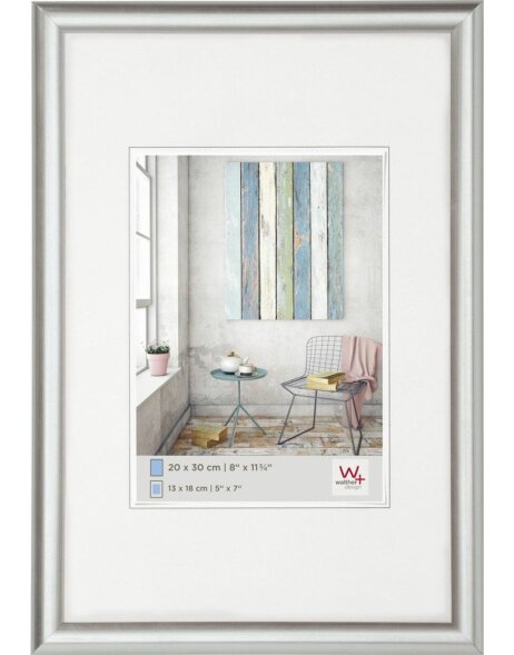 Square picture frame 50x50 cm - Trendstyle silver metallic