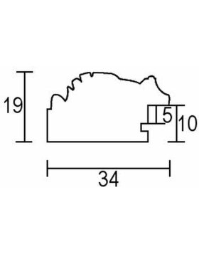 Lustro ścienne Effect profil drewniany 94 czarne 42x59,4...