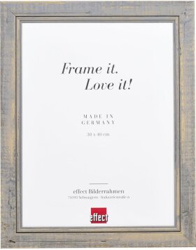 Effect Wooden Picture Frame 2240 grey 7x10 cm Acrylic Glass Museum Quality