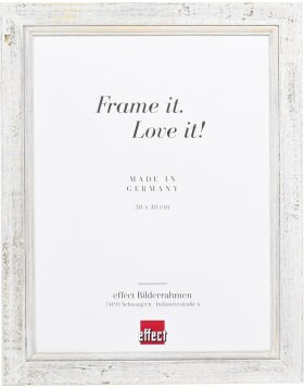 Effect Wooden Picture Frame 2240 white 10x15 cm Acrylic Glass Museum Quality