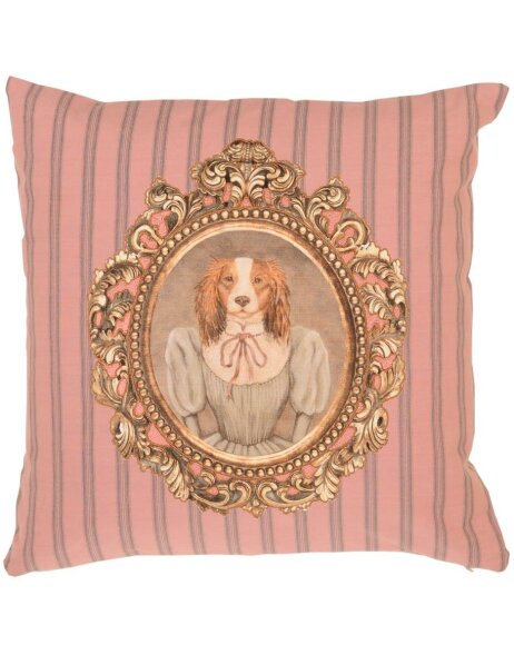Pillow Animal Portrait dog pink 40x40 cm